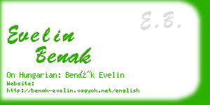 evelin benak business card